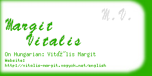 margit vitalis business card